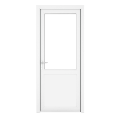 crystal direct white upvc 2 panel clear triple glazed single external door right hand 