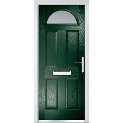 crystal direct dark green composite door 4 panel pre-finished glazed front door 2055mm x 920mm