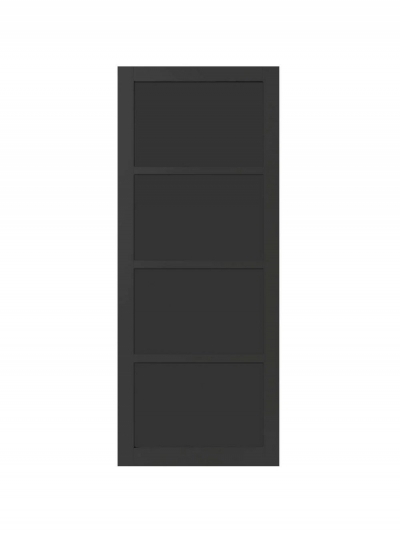 eco-urban handmade internal brooklyn 4 panel black door premium primed dd6307