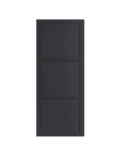 eco-urban handmade internal manchester 3 panel black door premium black primed coating dd6305